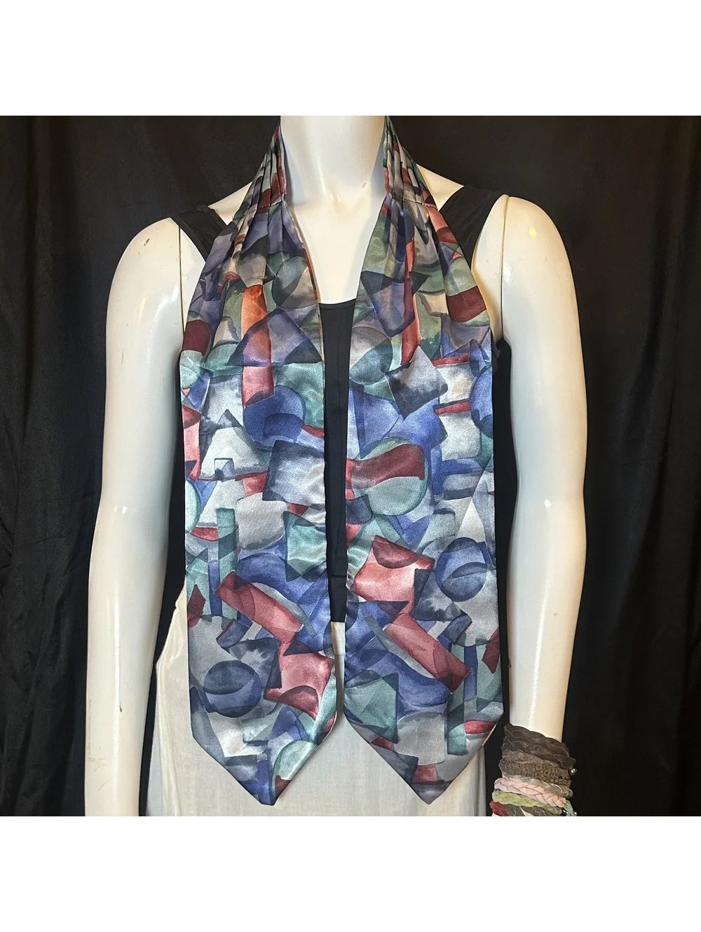 Abstract Patterned Cravat/Ascot Scarf